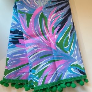 Lilly Pulitzer tropical colored guest towel.